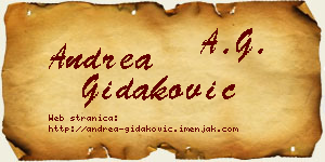 Andrea Gidaković vizit kartica